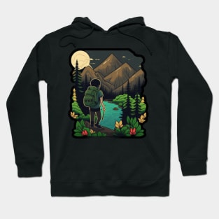 Hiking Cartoon Design - Buy and Plant a Tree Hoodie